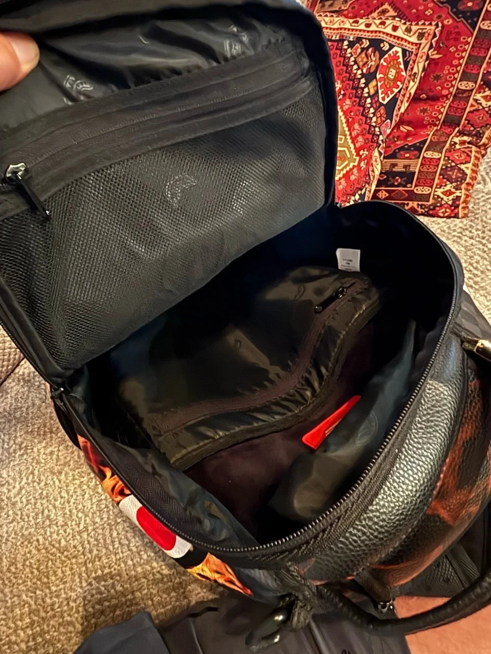 Authentic Sprayground Fire Money Shark Backpack Limited Edition EUC Rare
